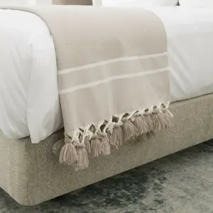 Febronie Home Plaid coton taupe clair 160x250 pas cher