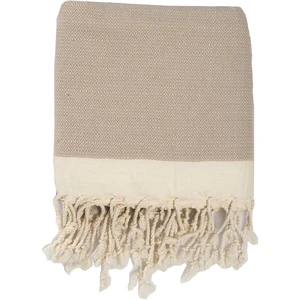 Febronie - Plaid Courchevel Losange taupe 160x250 cm pas cher