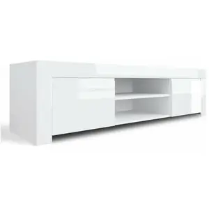 Meuble tv amber blanc pas cher