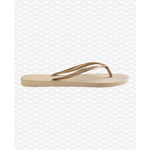 Comparateur de prix : Havaianas Tongs Havaianas Slim Metallic F Beige - 39 - 40