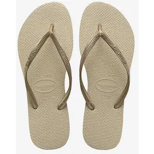 Comparateur de prix : Havaianas Tongs Slim pour Femme., Gris Sable/Or Clair, 43/44 EU