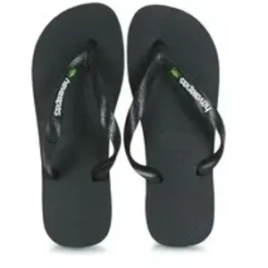 Havaianas Tongs Logo Brésil Homme - Black, Black 39/40