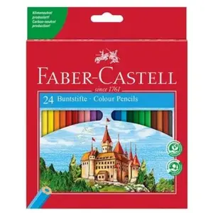 FABER-CASTELL Etuide 24 Crayons Castle couleurs assorties
