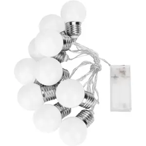 Comparateur de prix : Jeffergarden Guirlande lumineuse de 1,5 mètre avec 10 ampoules LED bla...
