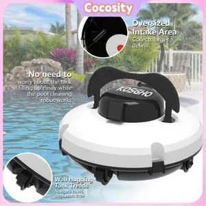 Cocosity Robot nettoyeur de piscine sans fil avec fonction de stationn... pas cher