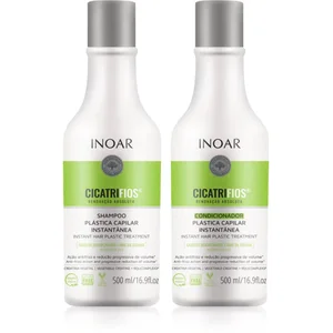 INOAR CicatriFios ensemble pour cheveux abîmés et fragiles 2x500 ml pas cher