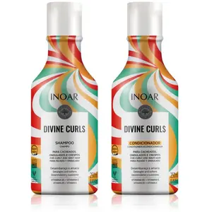 Inoar Keratine Duo Divine Curls Shampoing et après-shampoing pour cheveux bouclés pas cher