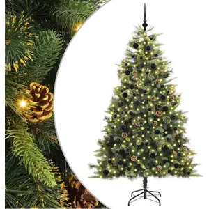 Syfax Sapin de Noël artificiel avec branches pliables et cônes 240 cm pas cher