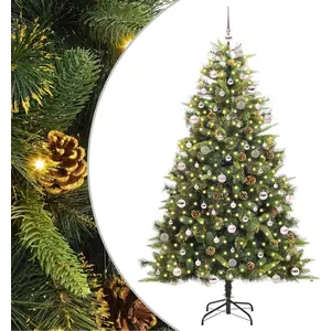 Syfax Sapin de Noël artificiel avec branches pliables et cônes 240 cm pas cher