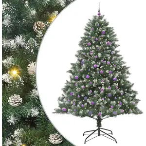 Arbre de Noël artificiel avec 300 LED avec support Vert 240 cm