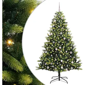 Syfax Arbre de Noël artificiel en silicone flexible 300 LEDs 240 cm pas cher
