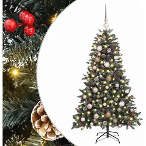 Syfax Arbre de Noël artificiel vert 150 cm PVC, plastique et acier pas cher
