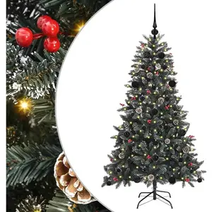 Syfax Arbre de Noël artificiel vert 150 cm PVC, plastique et acier pas cher