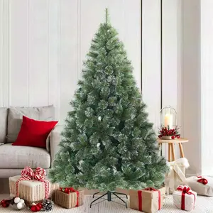 Sapin de Noël artificiel moderne pliant neige floquée blanc pas cher