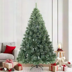 Sapin de Noël artificiel moderne pliant neige floquée blanc pas cher