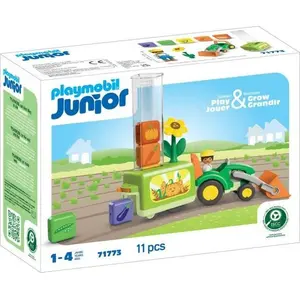 PLAYMOBIL 71773 Tracteur avec planteuse, PLAYMOBIL junior, 11 pieces, ... pas cher