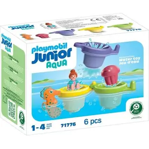 PLAYMOBIL 71776 Trio tasses flottantes & animaux, PLAYMOBIL junior aqu... pas cher