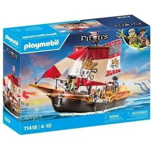 PLAYMOBIL 71418 Chaloupe des pirates, Les pirates, Avec personnages, c... pas cher