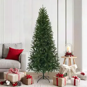 Arbre de Noël artificiel vert 180 cm PVC, PE et acier pas cher