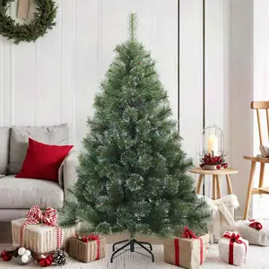 Sapin de Noël artificiel moderne pliant neige floquée blanc pas cher