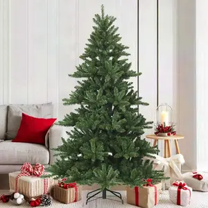 Arbre de Noël artificiel pliable Vert 180 cm PVC, acier pas cher