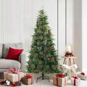Arbre de Noël artificiel pliable avec support Vert 180 cm pas cher