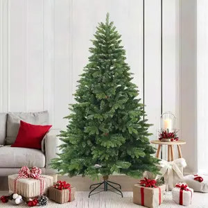 Arbre de Noël artificiel pliable avec support Vert 210 cm pas cher
