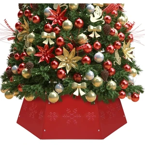 Jupe de sapin de Noël rouge Ø68x25 cm pas cher