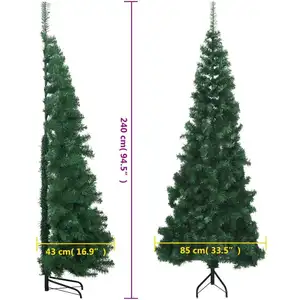 Sapin de Noël artificiel d'angle Vert 240 cm PVC pas cher