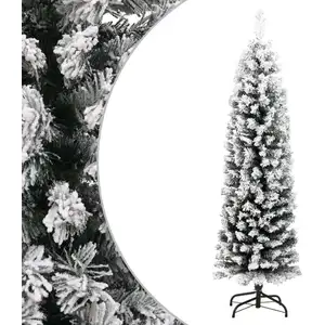 Arbre de Noël artificiel Svelte avec neige Vert 120 cm PVC pas cher