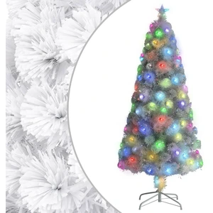 Arbre de Noël artificiel avec éclairage blanc 150cm fibre de verre pas cher