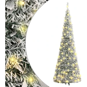 Sapin de Noël Pop-Up Artificiel enneigé 200 LED 210 cm pas cher