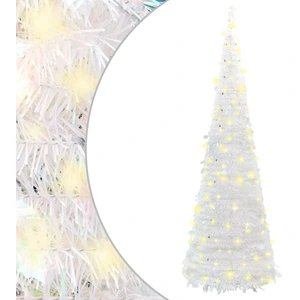Sapin de Noël Pop-Up Artificiel 100 LED Blanc 150 cm pas cher