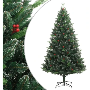 Arbre de Noël artificiel pliable avec baies rouges 150 cm pas cher