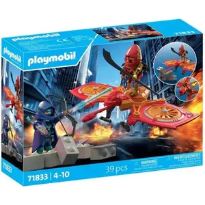 PLAYMOBIL 71833 Super-héros et son drone contre un ninja, Super Heroes pas cher