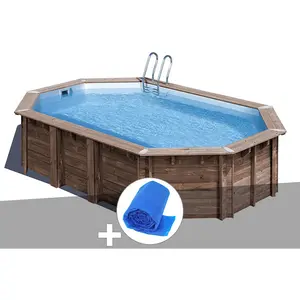 Comparateur de prix : Gre Kit piscine bois Gré Macadamia 632 x 335 x 130 m + Bâche à bulles