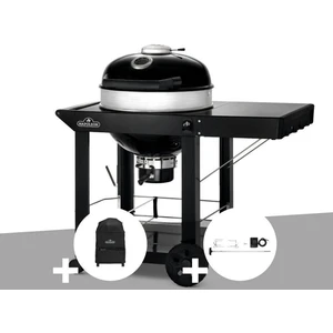 NAPOLEON Barbecue à charbon kettle pro 57 cm sur chariot + housse de protection... pas cher