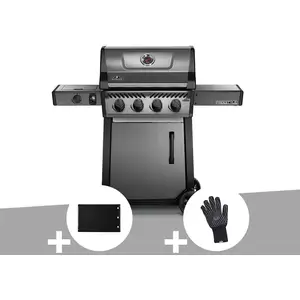 Barbecue à gaz Napoleon Freestyle F425SIB - 4 bûleurs + Sizzle Zone + Plancha + Gant anti-chaleurVendu paramazon