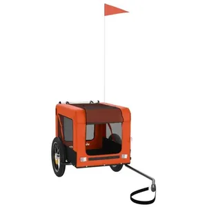 Remorque de vélo pour animaux - SALUTUYA - BD3584 - Orange et noir - Tissu Oxford - Capacité 30 kgVendu parcdiscount