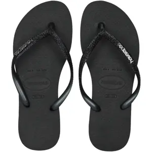 Comparateur de prix : Tongs femme Havaianas Slim Glitter II Noir 39/40 4146975-1069