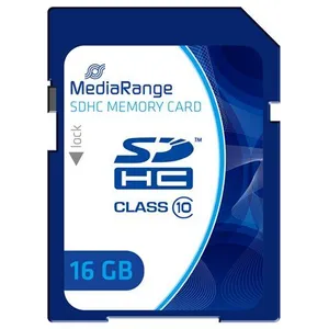 MediaRange - Carte mémoire flash - 16 Go - Class 10 - SDHC - bleu