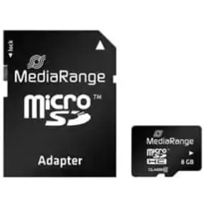Mediarange - 8GB microSDHC - 8 Go - MicroSDHC - Classe 10 - Noir (MR957)