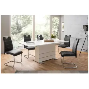 Comparateur de prix : Inter Trade 1639 Table de salle à manger Extensible Bois Blanc 160 x 90 x 75 cm