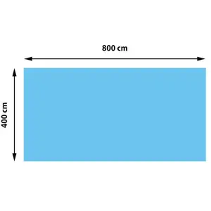 Revêtement pour piscine/pool - Bâche thermique/solaire - Bleu - Épaisseur: 200 µm - Rectangulaire - 8x4 m