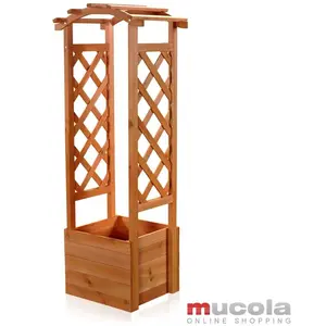 Pot de fleurs avec arche de rose en bois 48 cm × 39 cm × 129,5 cm (l x...