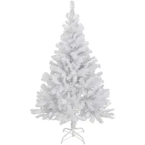 Spetebo - Arbre de Noël artificiel blanc - 120 cm pas cher