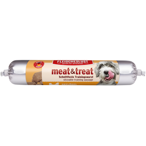 Saucisse Fleischeslust meat & treat pour chien - volaille, 80 g pas cher