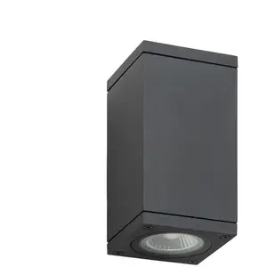 LCD Applique d'extérieur 5160, noir, aluminium, verre, 2 x GU10 pas cher
