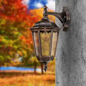 LCD Applique 1121 lanterne suspendue noir-cuivréVendu parluminaire