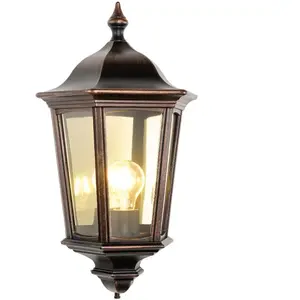 LCD Applique d’extérieur 1165 alu moulé noir-cuivréVendu parluminaire